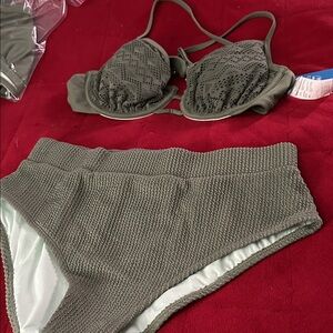 Olive Green 2 Pc bathing suits